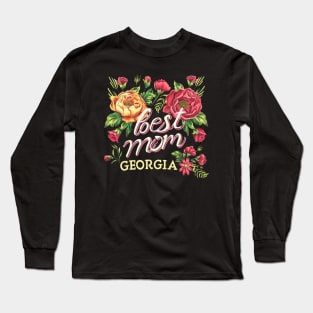 Best Mom From GEORGIA, mothers day USA, presents gifts Long Sleeve T-Shirt